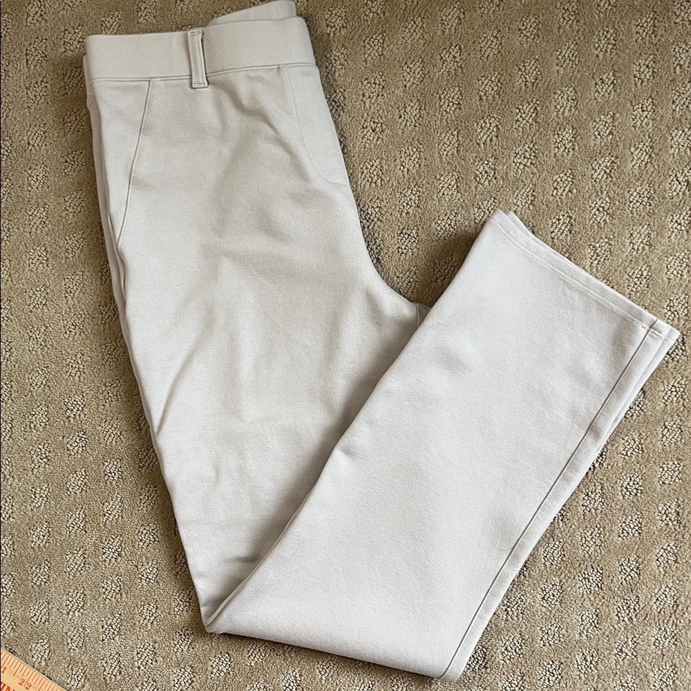 Quince Light Tan Ultra Stretch Ponte Dress Straight Leg Pant Chinos